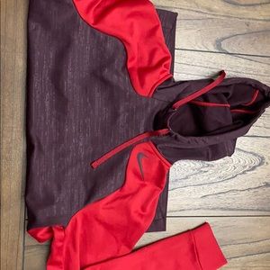 Red/burgundy Nike hoodie